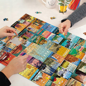 Vintage World Travel Jigsaw Puzzle 1000 Stücke